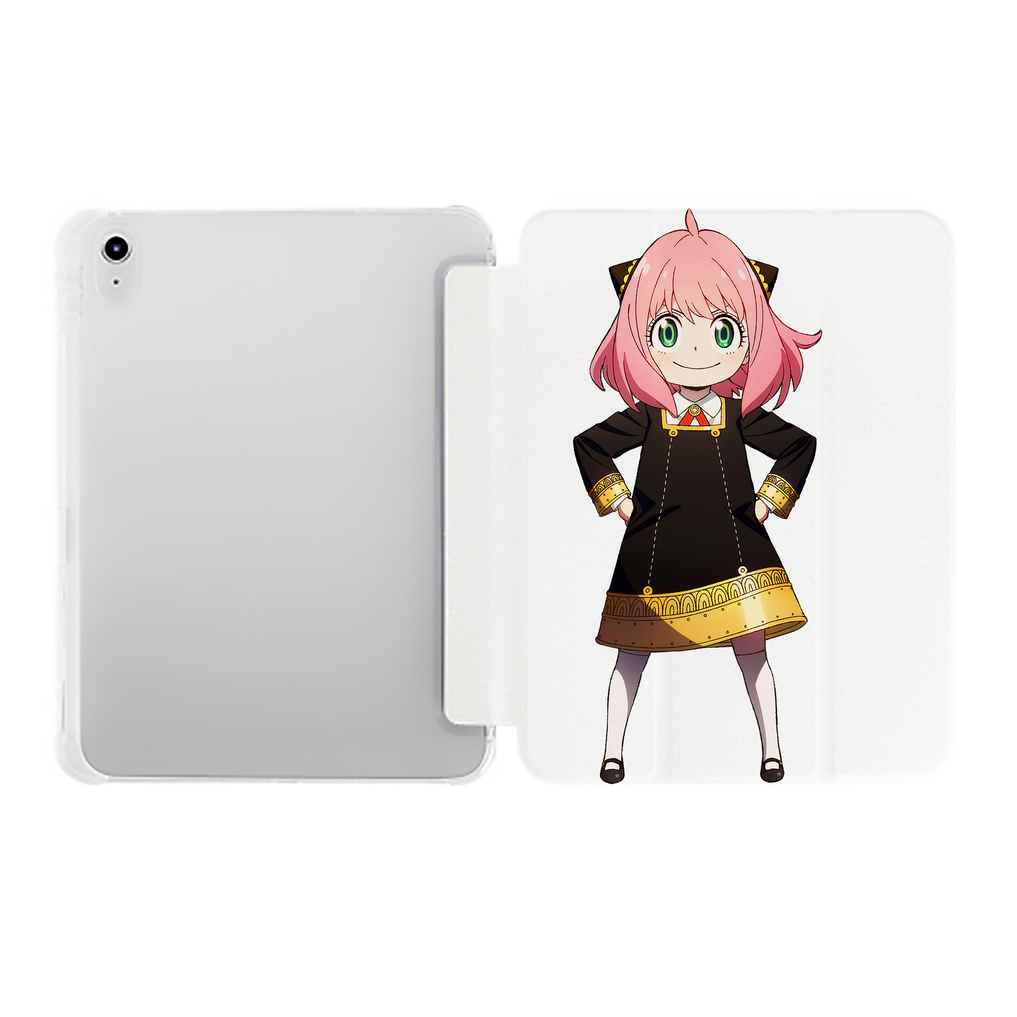 （画像用） SPY×FAMILY间谍家家酒 IPad ケース ペン収納付き 三つ折りスタンド PUレザー×シリコン 対応機種9.5/10.5/10.9インチ